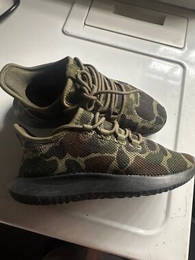 adidas Kids Camouflage Olive Green & Brown Sneakers